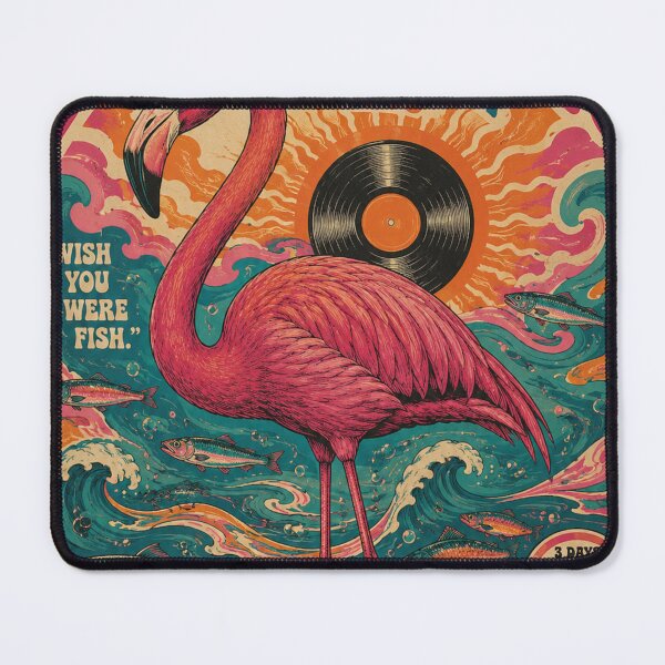 Item preview, Pink Flamingo Retro Festival Poster designed and sold by lorelunestudio.