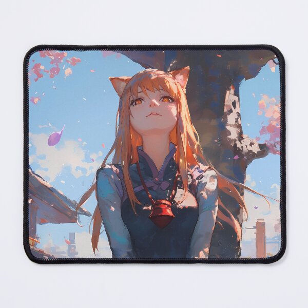 Item preview, Holo Spice y Wolf Sakura Sabiduría de primavera en la azotea designed and sold by earlobejerk.