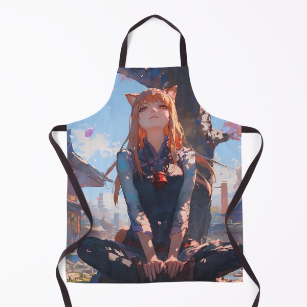Aperçu de l'œuvre Holo Spice and Wolf Sakura Rooftop Sagesse printanière créée et vendue par earlobejerk.