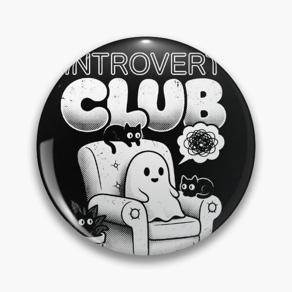 Item preview, Introvert Club Retro Ghost and Cats Funny Halloween designed and sold by AdyKurniawan.
