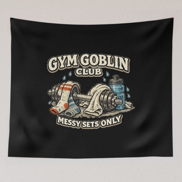 Item preview, Gym Goblin Club Messy Sets Only Retro Fitness Humor designed and sold by Concrete Coffee Studio.