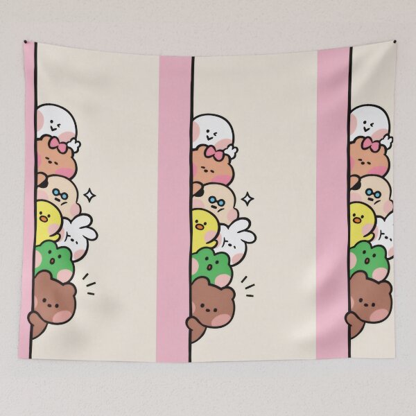 Item preview, Cute Chibi Animal Friends Peeking - Kawaii Pastel Peekaboo Laptop Sticker designed and sold by William Cano.