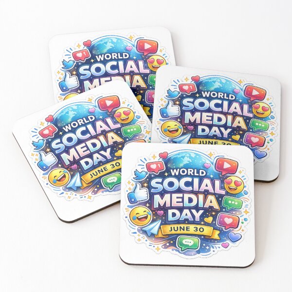 Item preview, World Social Media Day Sticker – Connecting the World Digitally designed and sold by Artisan Finds Online.