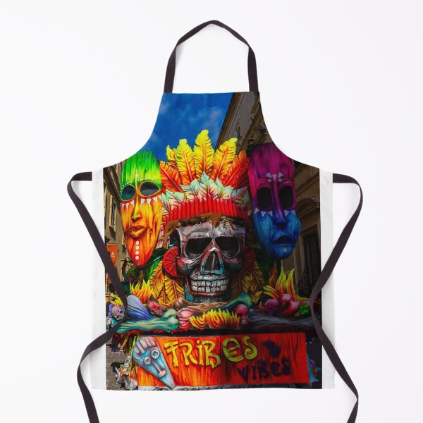 Item preview, Colorful Tribal Skull Float With Masks, Feathers and Tribes Vibes Street Carnival Parade designed and sold by Nmallia.