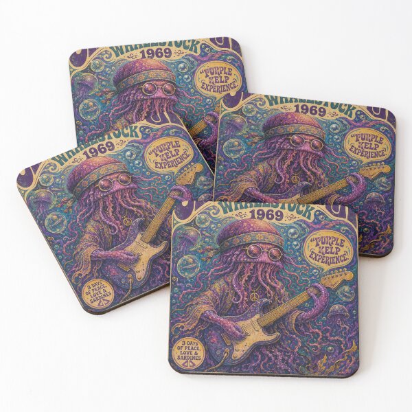 Item preview, Jelly Hendrix Psychedelic Ocean Rock Poster designed and sold by lorelunestudio.