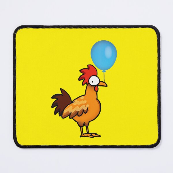 Item preview, Funny Chicken Holding Balloon, Cute Rooster Farm Bird designed and sold by CuteCartoon.