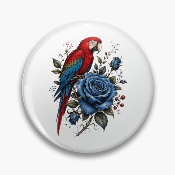 Item preview, Scarlet Macaw and Blue Rose designed and sold by Zeeras-day.