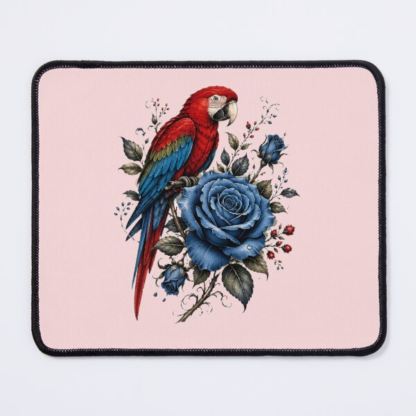 Item preview, Scarlet Macaw and Blue Rose designed and sold by Zeeras-day.