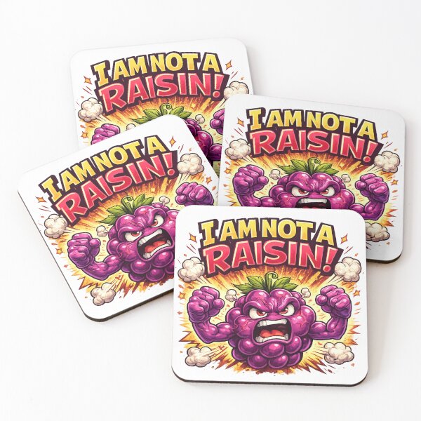 Item preview, I Am Not A Raisin Funny Angry Grape Quote Design designed and sold by irfanshikh.