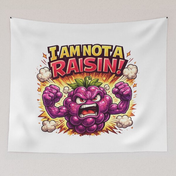 Item preview, I Am Not A Raisin Funny Angry Grape Quote Design designed and sold by irfanshikh.