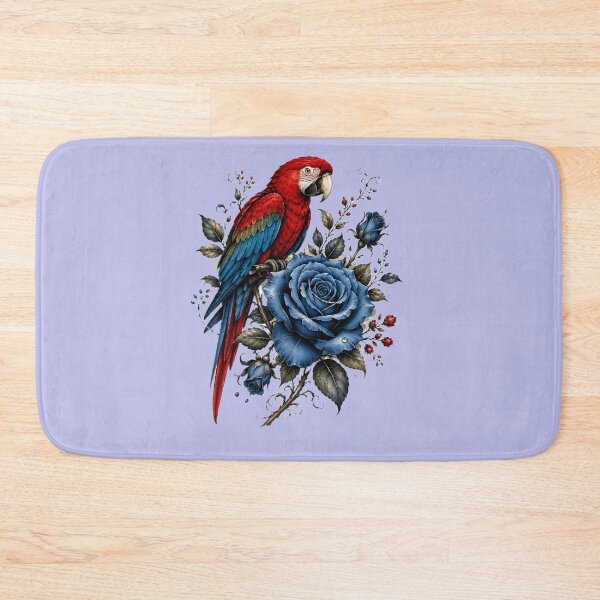 Item preview, Scarlet Macaw and Blue Rose designed and sold by Zeeras-day.