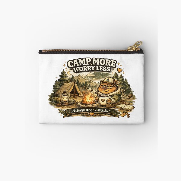 Item preview, Camp More Worry Less Cute Capybara Camping T-Shirt designed and sold by Ever Bloom Studio.
