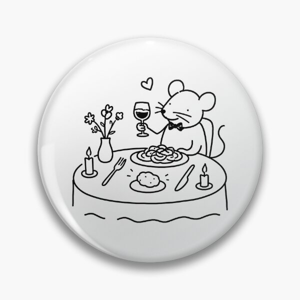 Item preview, Funny Rat Romantic Dinner Cute Foodie Rat Design designed and sold by MonkiFlipp.