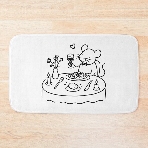 Artikelvorschau, Lustiges Ratten-Design für ein romantisches Abendessen – süßes Feinschmecker-Ratten-Design entworfen und verkauft von MonkiFlipp.
