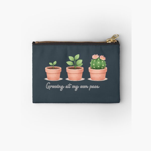 Item preview, Growing at My Own Pace – Cute Botanical Mental Health Plant Illustration designed and sold by slikar.
