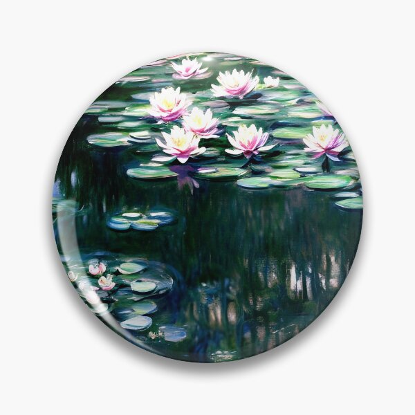 Item preview, Water Lilies: Impression of Reflections & Blossoming Surfaces (1917-4) designed and sold by artdesignsnow.