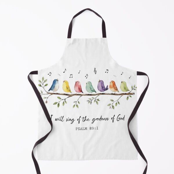 Item preview, I Will Sing of the Goodness of God Psalm 89:1 Watercolor Birds designed and sold by haitrieuic96.