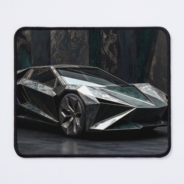 Item preview, Angular Futuristic Silver Supercar in Cave designed and sold by IntelliMindDesigns.