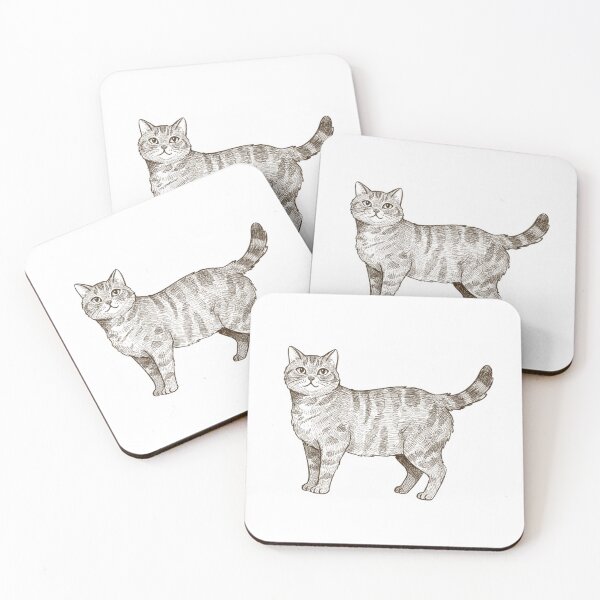 Item preview, Tabby Cat Standing Sketch Cute Cat designed and sold by Ninabellastudio.