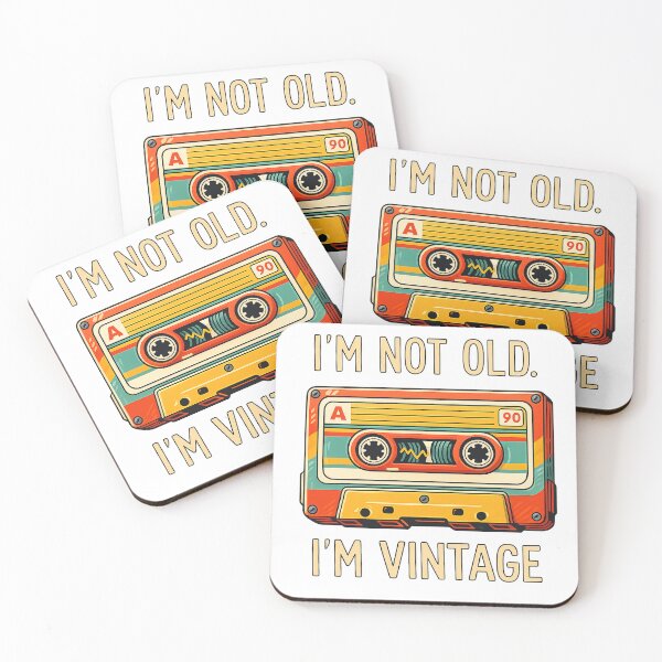 Item preview, I'm Not Old I'm Vintage Retro Cassette Tape Design designed and sold by myforestfog.