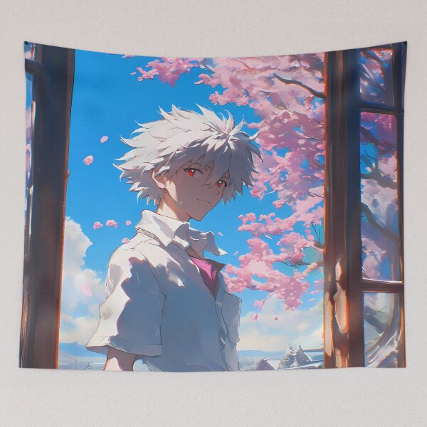 Item preview, Kaworu Nagisa Neon Genesis Evangelion Sakura Window Smile designed and sold by earlobejerk.