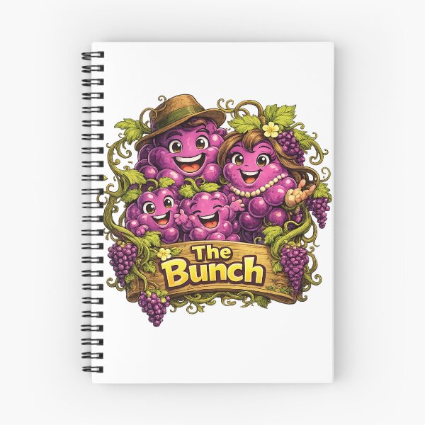 Item preview, The Bunch Cute Grape Family Funny Fruit Character Group Design designed and sold by irfanshikh.