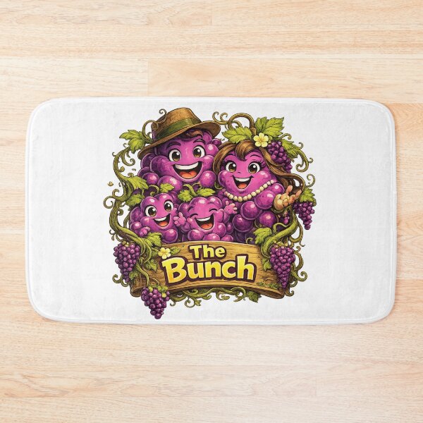 Item preview, The Bunch Cute Grape Family Funny Fruit Character Group Design designed and sold by irfanshikh.