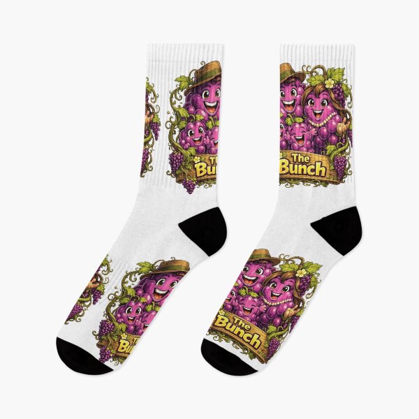 Item preview, The Bunch Cute Grape Family Funny Fruit Character Group Design designed and sold by irfanshikh.