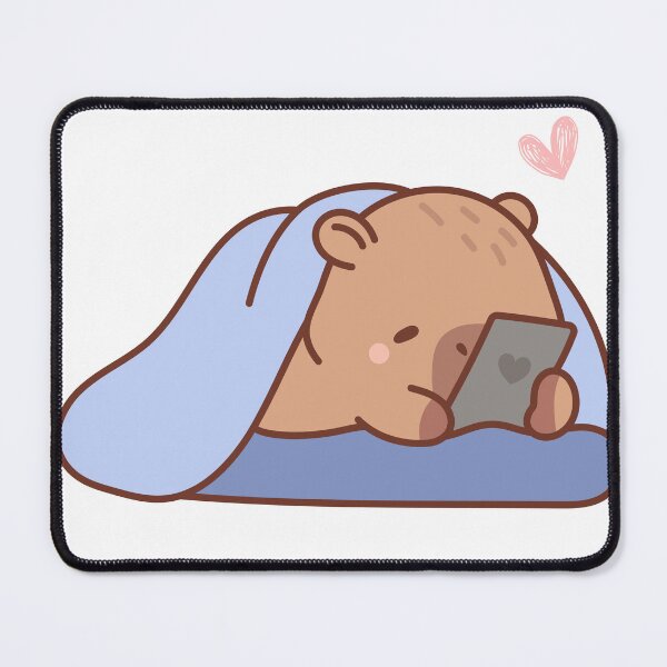 Item preview, The capybara was lying down playing with its phone. designed and sold by BGLucky.