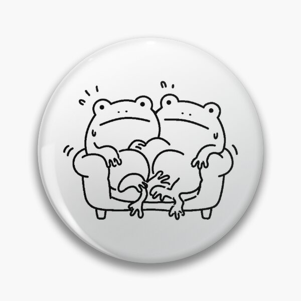 Item preview, Cute Frogs On Couch Social Anxiety Frog Friends Design designed and sold by MonkiFlipp.