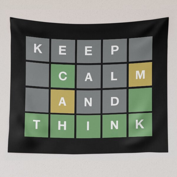 Item preview, Keep Calm & Think / Wordle  designed and sold by DarrenAshenOne.