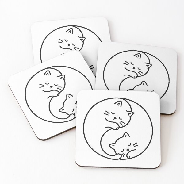 Item preview, Yin Yang Cats Minimalist Cat Lover Design designed and sold by MonkiFlipp.