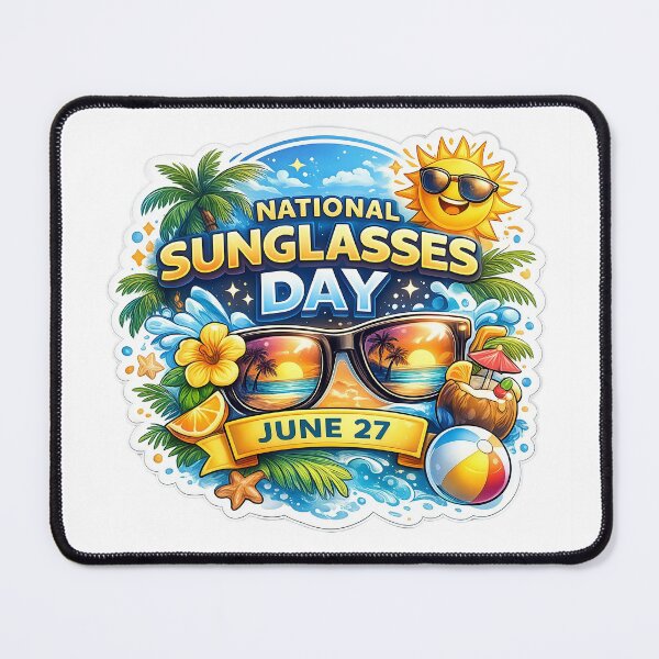 Item preview, National Sunglasses Day Sticker – Summer Style and Sun Protection designed and sold by Artisan Finds Online.