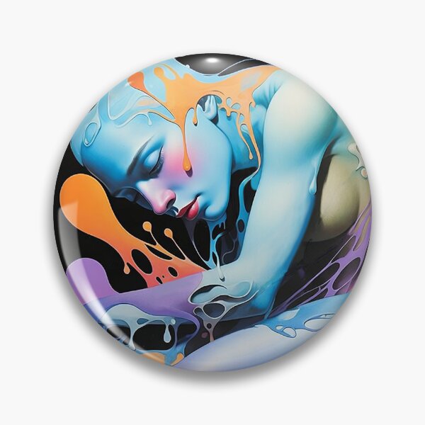 Item preview, Waking up from the dream | surreal acrylic pour artwork designed and sold by Ruta.
