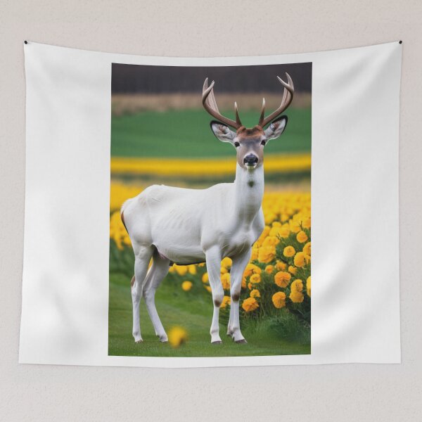 Item preview, Art - The White Stag, Mythological creature and symbol of purity designed and sold by DoodyPets.