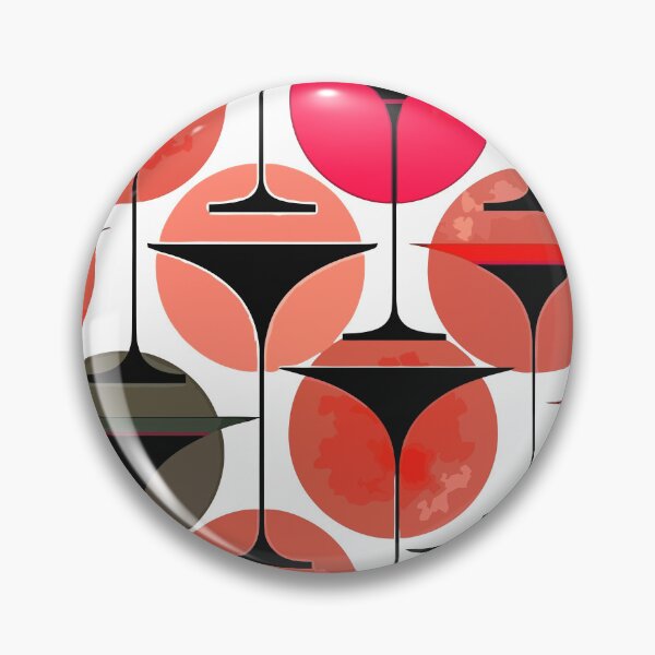 Item preview,  Atomic Fifties Inspired Martinis In Magenta Pink And Red designed and sold by taiche.