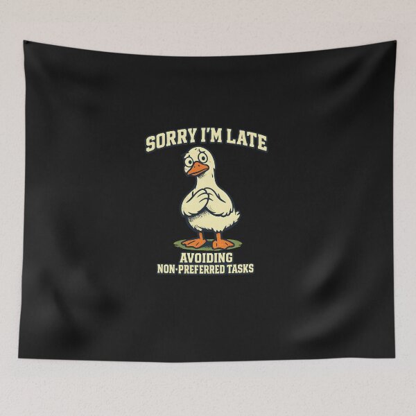 Item preview, Dilly Dallying Goose - Procrastination | Retro Cartoon Design designed and sold by BeanToePets.