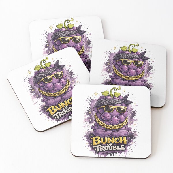 Item preview, Bunch Of Trouble Gangsta Grapes Gold Chain Funny Design designed and sold by irfanshikh.