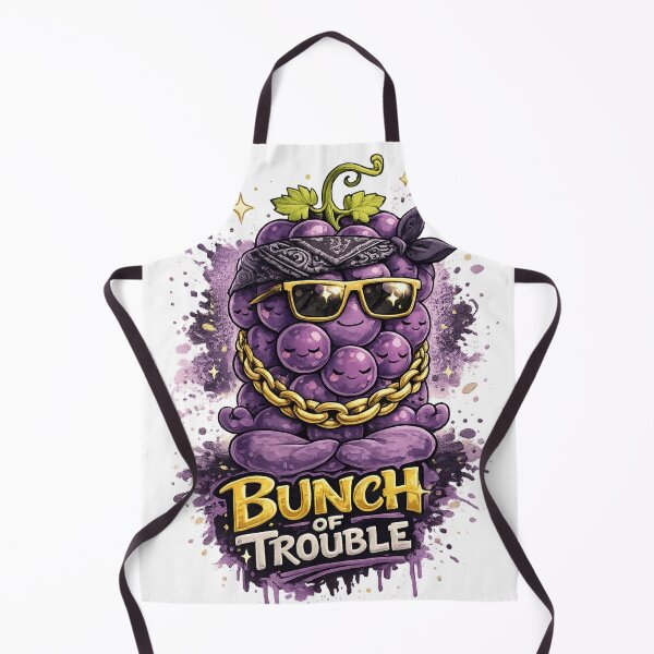 Item preview, Bunch Of Trouble Gangsta Grapes Gold Chain Funny Design designed and sold by irfanshikh.