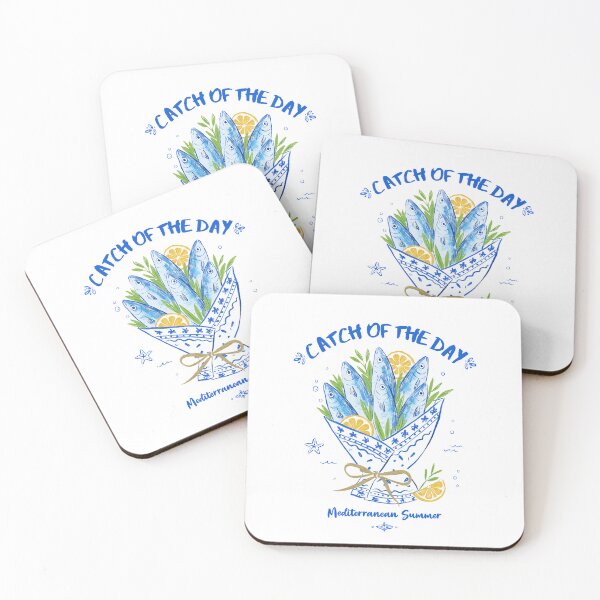 Item preview, Sardines Mediterranean Euro Summer Fish Illustration designed and sold by art-injoy.
