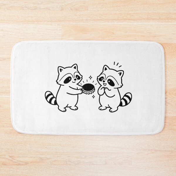 Item preview, Cute Raccoons Sharing A Cookie Design designed and sold by MonkiFlipp.