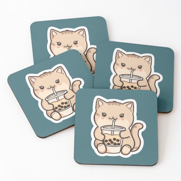 Item preview, Cat holding boba designed and sold by Phongphut.