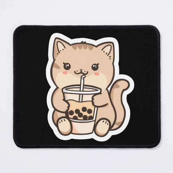 Item preview, Cat holding boba designed and sold by Phongphut.