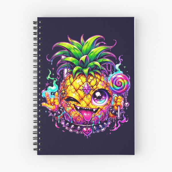 Item preview, Neon Pineapple Monster Creepy Cute Art designed and sold by ChaEmm_Studio.