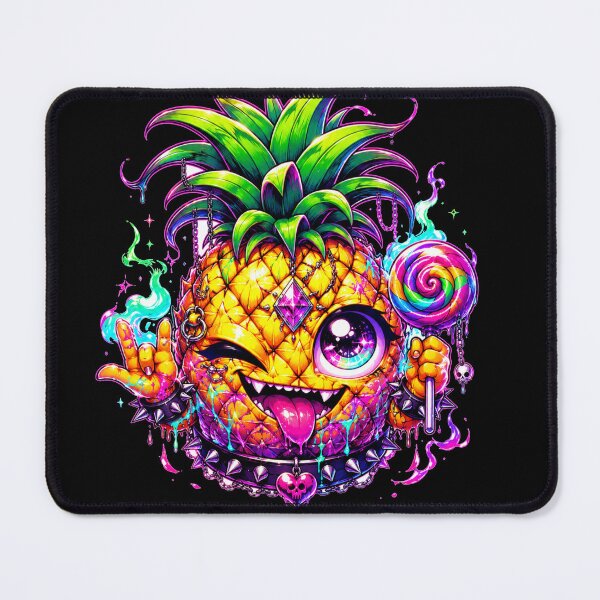 Item preview, Neon Pineapple Monster Creepy Cute Art designed and sold by ChaEmm_Studio.