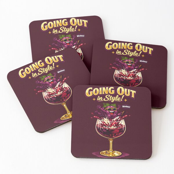 Item preview, Going Out In Style Funny Grape Wine Glass Party Design designed and sold by irfanshikh.