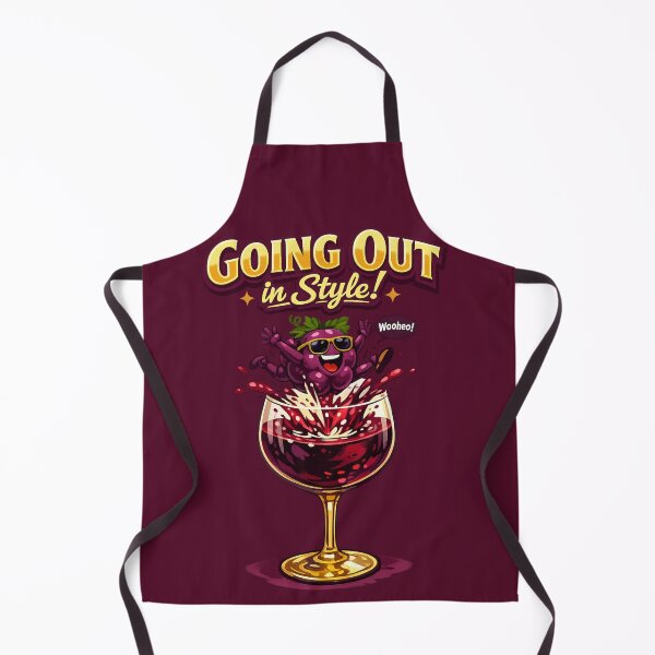 Item preview, Going Out In Style Funny Grape Wine Glass Party Design designed and sold by irfanshikh.