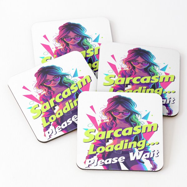Item preview, Sarcasm Loading… Please Wait – Retro Neon Attitude Graphic T-Shirt | Funny Sass Quote Tee | Bold Fashion PNG for Print-on-Demand designed and sold by Sushikidsntod.