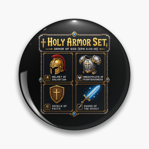 Item preview, Pixel Art Holy Armor Set - Armor of God Retro RPG Geek Christian designed and sold by Faith Level Up.