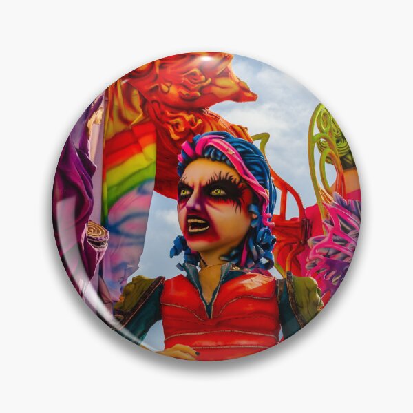 Item preview, Colorful Carnival Float With Dramatic Masked Figure and Fantasy Costumes At Outdoor Parade designed and sold by Nmallia.